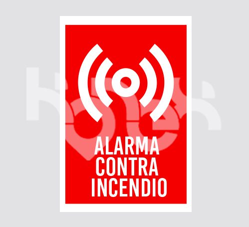SEÑALETICA ALARMA CONTRA INCENDIOS